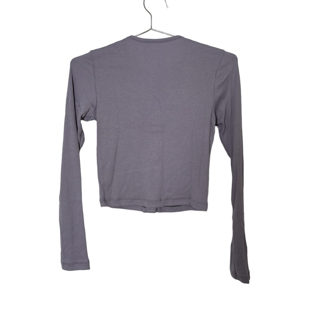 NWT Outdoor Voices CozyRib Cropped Cardigan in Earl Grey - Picture 7 of 8